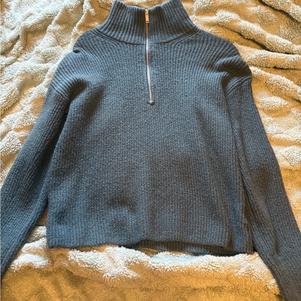 Old Navy Women's Green Half-Zip Sweater